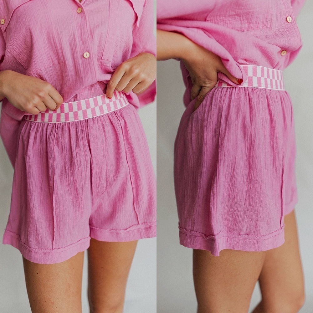 Nwt Free People Sleep Talk Lounge Shorts Pink X-Large - Picture 4 of 4